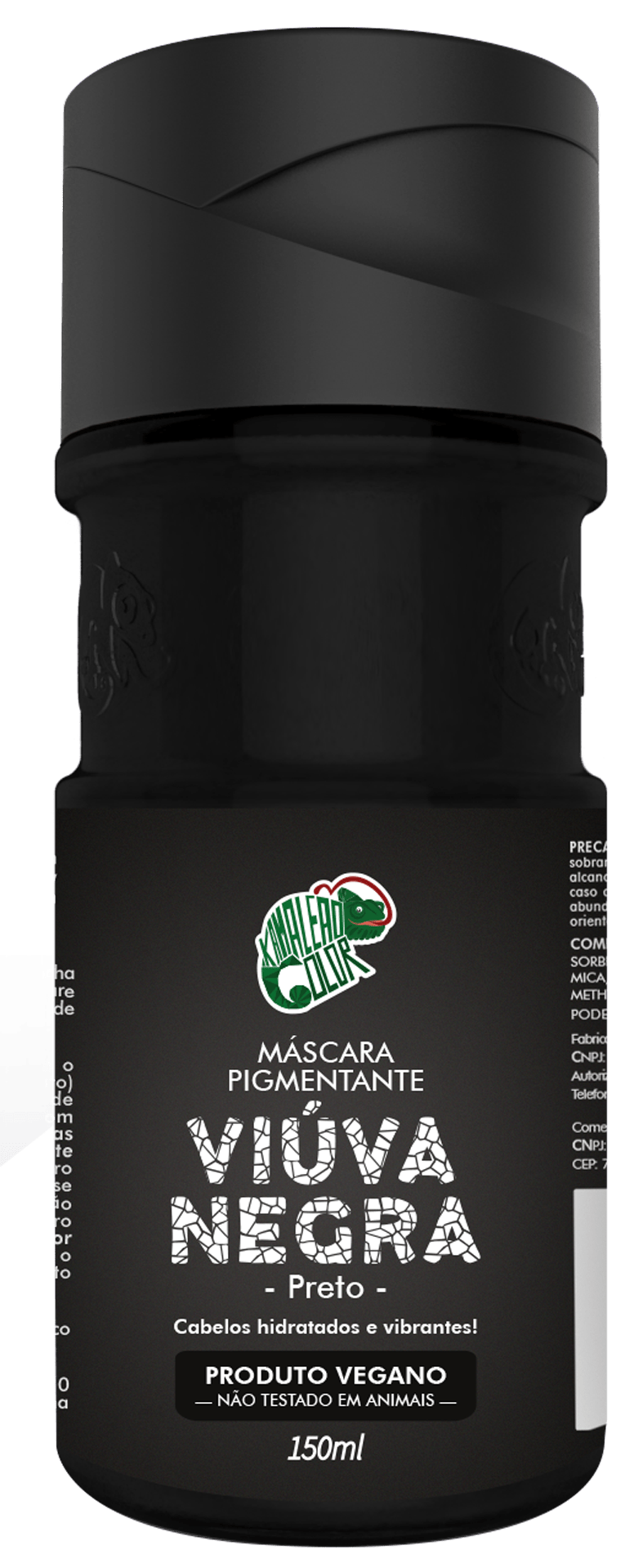 Máscara Pigmentante Viuva Negra - Kamaleão Color 150ml - Preto