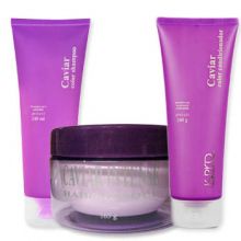 kit caviar - shampoo, condicionador e máscara - k.pro